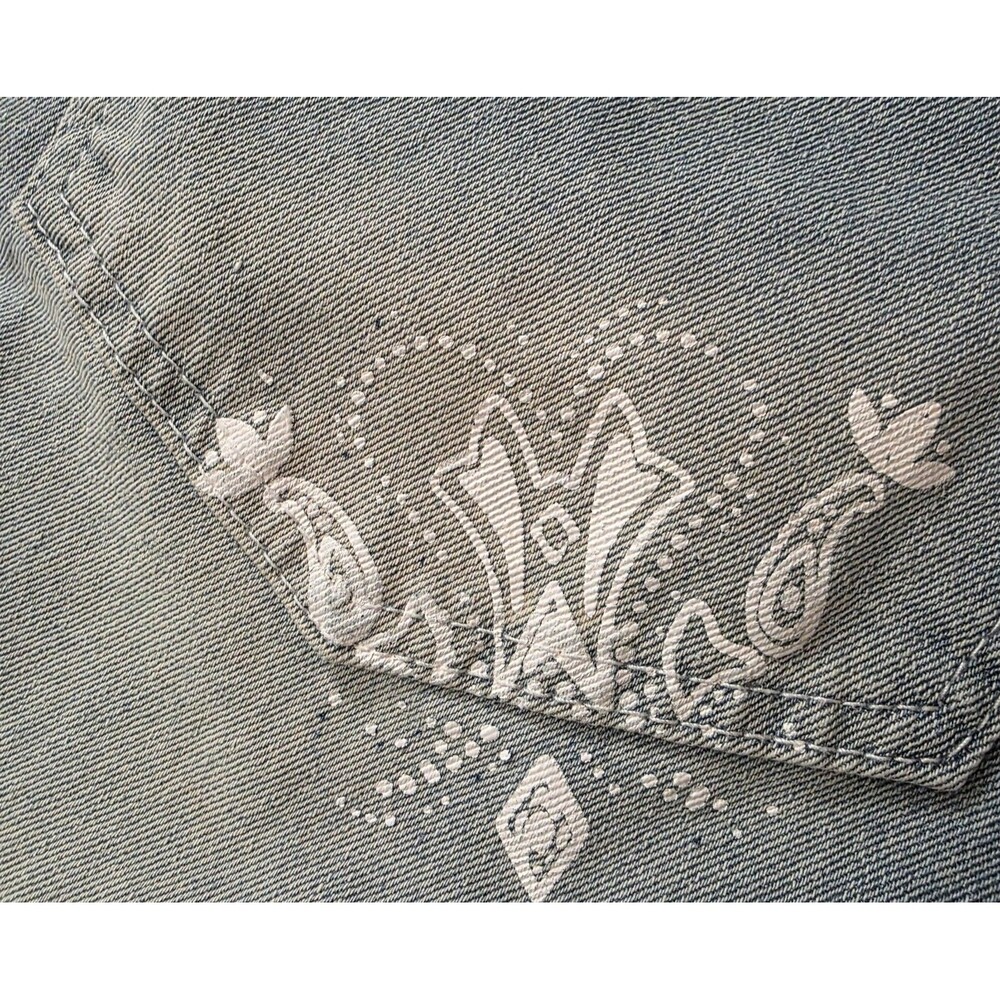 M. Society Politcally Incorrect Jeans Size 36 X 32 Skinny Distressed Skull Moto - Picture 5 of 13